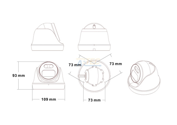 ATEC-I5D-110 IP-видеокамера, 5Мп, белый